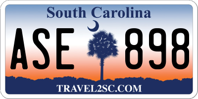 SC license plate ASE898
