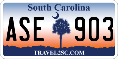 SC license plate ASE903