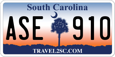 SC license plate ASE910