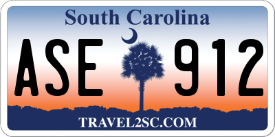 SC license plate ASE912
