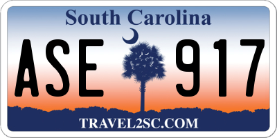 SC license plate ASE917