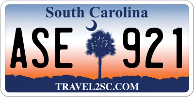 SC license plate ASE921