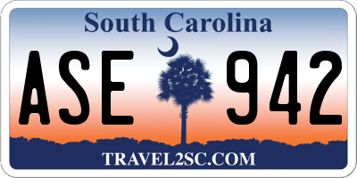 SC license plate ASE942