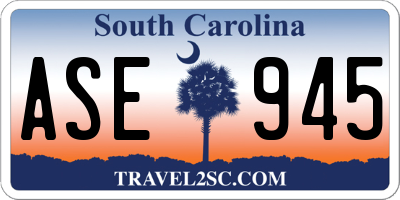SC license plate ASE945