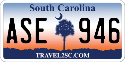 SC license plate ASE946