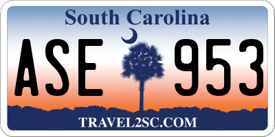 SC license plate ASE953