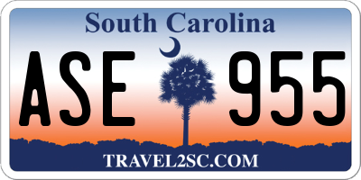 SC license plate ASE955