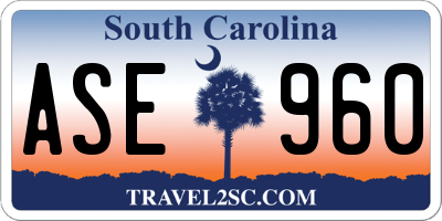 SC license plate ASE960