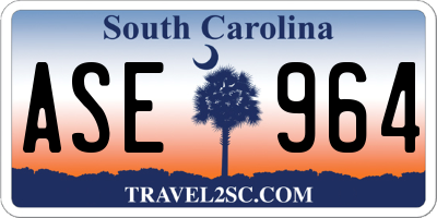 SC license plate ASE964