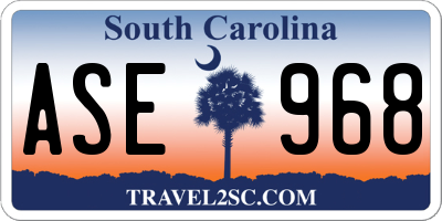 SC license plate ASE968