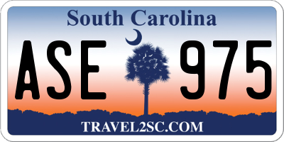SC license plate ASE975