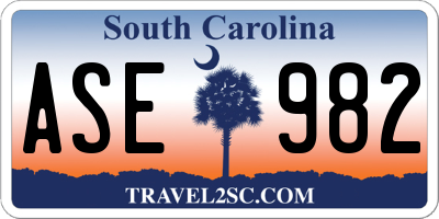 SC license plate ASE982