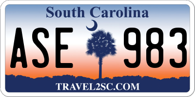 SC license plate ASE983