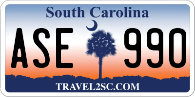SC license plate ASE990