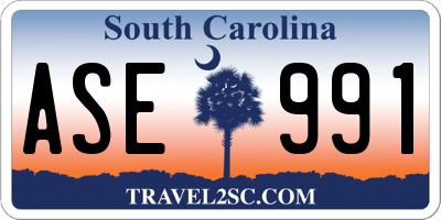 SC license plate ASE991