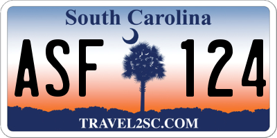 SC license plate ASF124