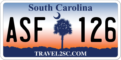 SC license plate ASF126