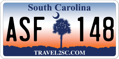 SC license plate ASF148