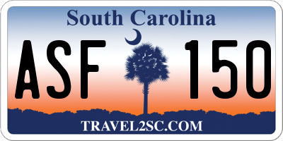 SC license plate ASF150