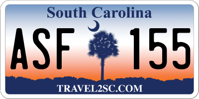 SC license plate ASF155