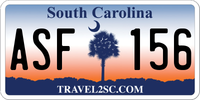 SC license plate ASF156