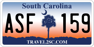 SC license plate ASF159