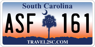 SC license plate ASF161