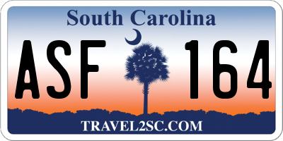 SC license plate ASF164