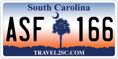 SC license plate ASF166