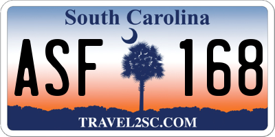 SC license plate ASF168