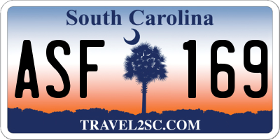 SC license plate ASF169