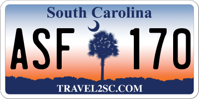 SC license plate ASF170