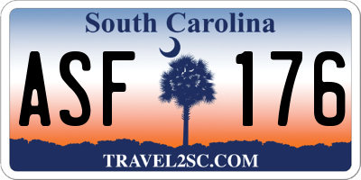 SC license plate ASF176