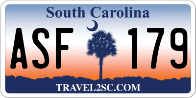 SC license plate ASF179