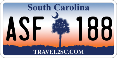 SC license plate ASF188
