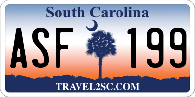 SC license plate ASF199