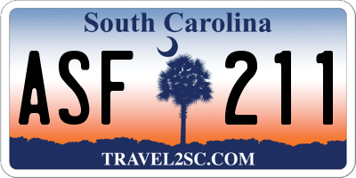 SC license plate ASF211