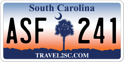 SC license plate ASF241