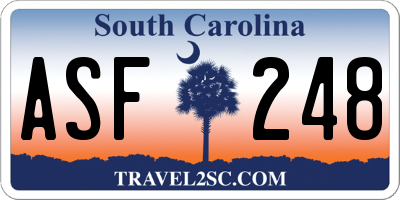 SC license plate ASF248