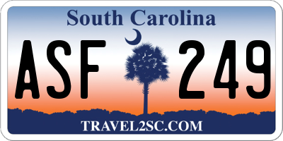 SC license plate ASF249
