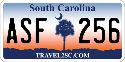 SC license plate ASF256