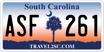 SC license plate ASF261