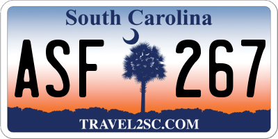 SC license plate ASF267
