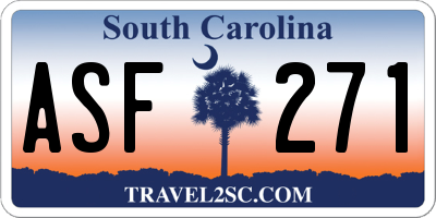 SC license plate ASF271