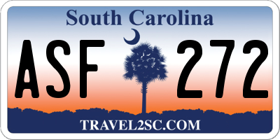 SC license plate ASF272