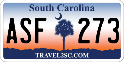 SC license plate ASF273