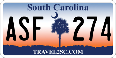 SC license plate ASF274