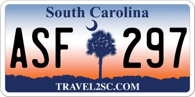 SC license plate ASF297