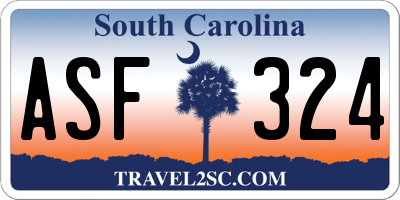 SC license plate ASF324