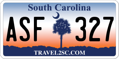 SC license plate ASF327